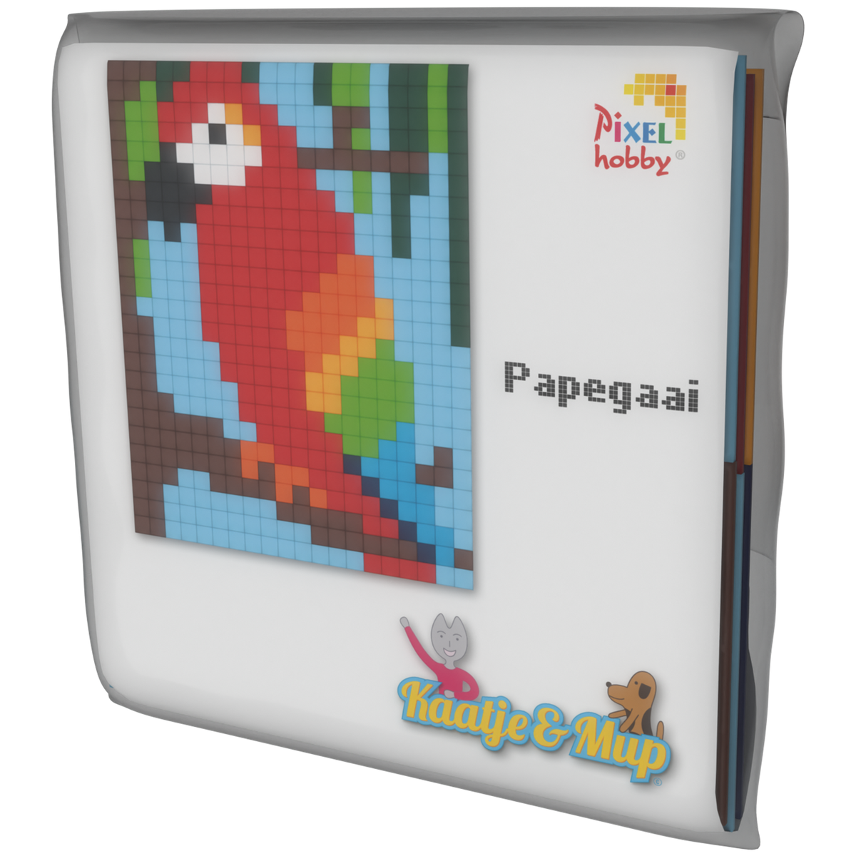 Pixelset XL met een papegaai