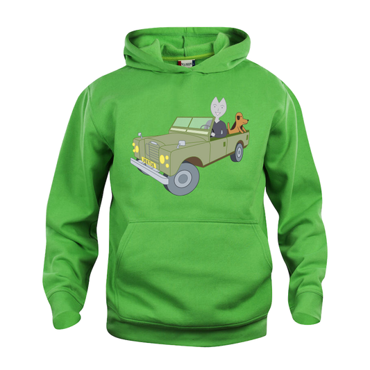 Hoodie voor kinderen van Kaatje&Mup met de jeep