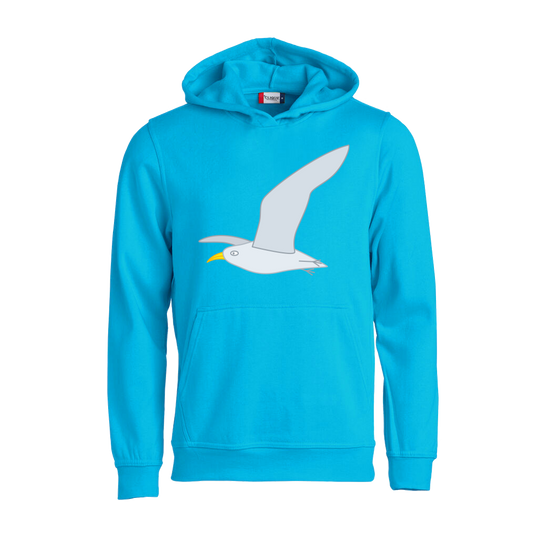 Hoodie voor kinderen van Kaatje&Mup met een vliegende meeuw