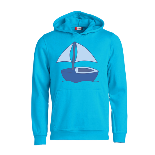 Hoodie voor kinderen van Kaatje&Mup met een zeilboot