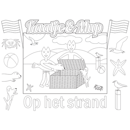 Kleurplaat-placemat van Kaatje&Mup: een zeehond vinden — foto 2
