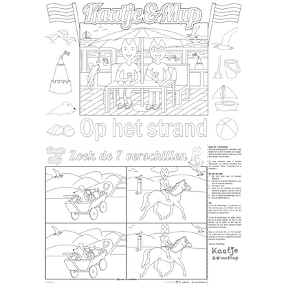Kleurplaat-placemat van Kaatje&Mup: strandtent — foto 3
