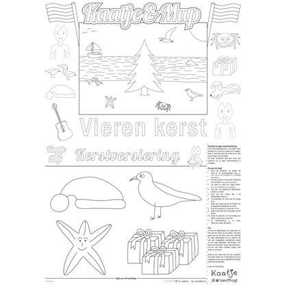 Kleurplaat-placemat van Kaatje&Mup: kerstboom — foto 3