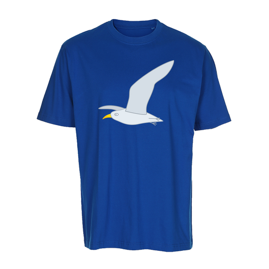 T-shirt voor volwassenen van Kaatje&Mup met een vliegende meeuw
